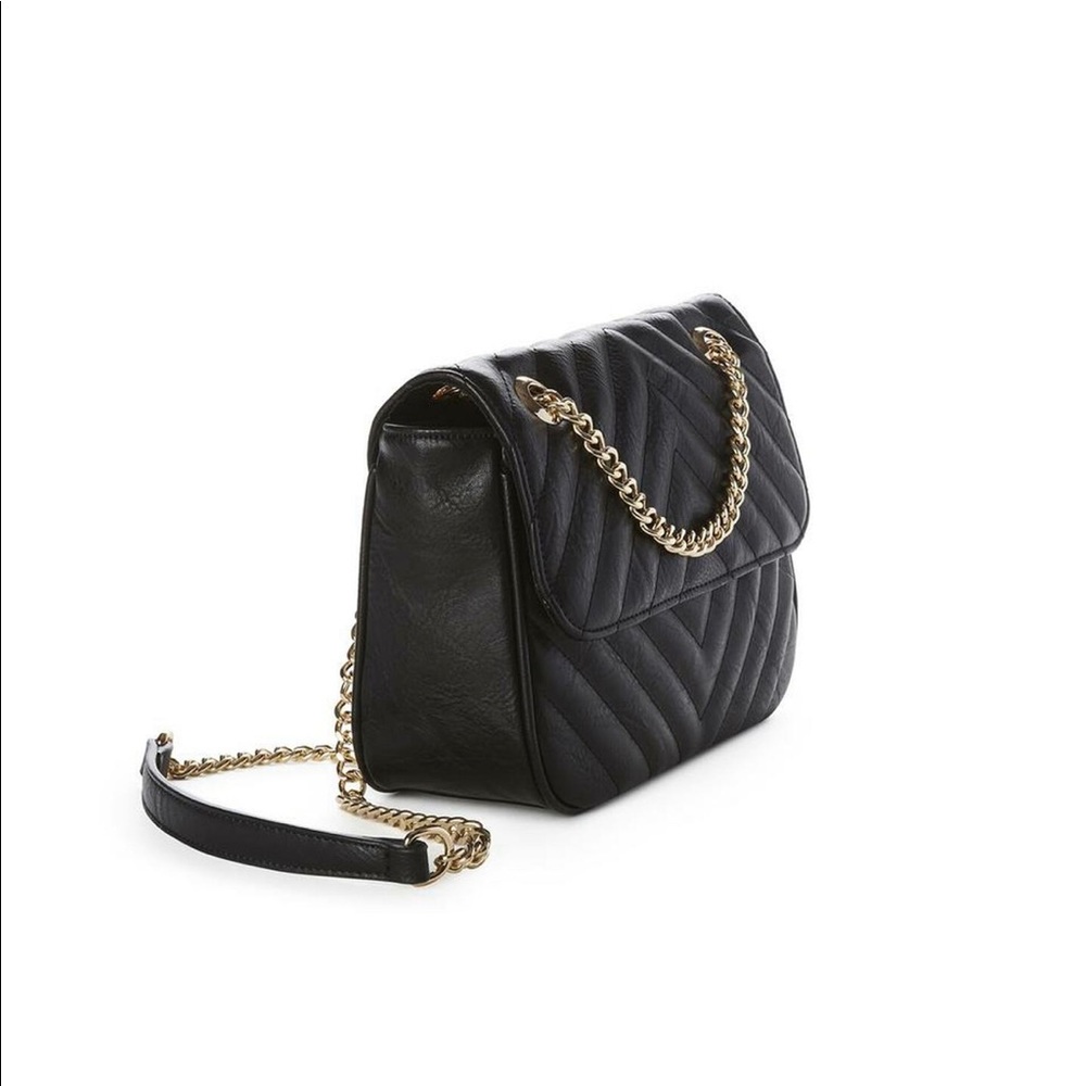 Jeane & Jax Black Vegan Leather Quilted bag